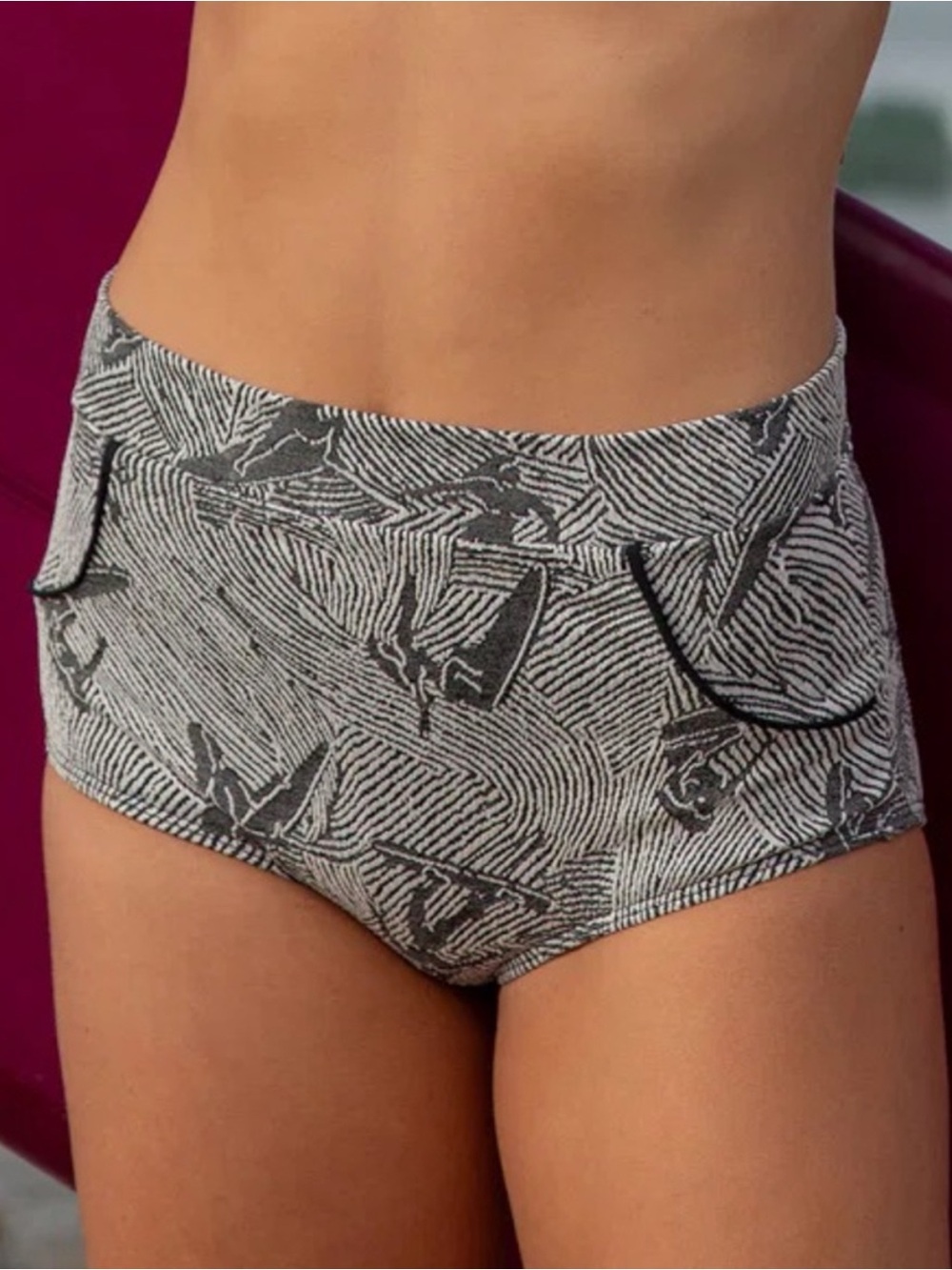 Free People Seea — High-Waist Patterned bottoms: medium